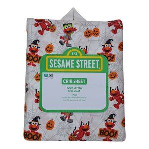Sesame Street Elmo Cotton Crib Sheet Halloween 28x52" Fits 6" Deep Mattress